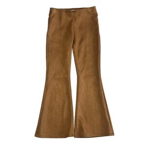 CHELSEA & VIOLET Girls Brown Faux Suede Flare Pants Size Small